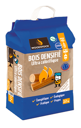 Buches-densifiees_Pack-8_Woodstock-Bois-1 Bûches densifiées WOODSTOCK - Palette de 104 Bûches – Image 2